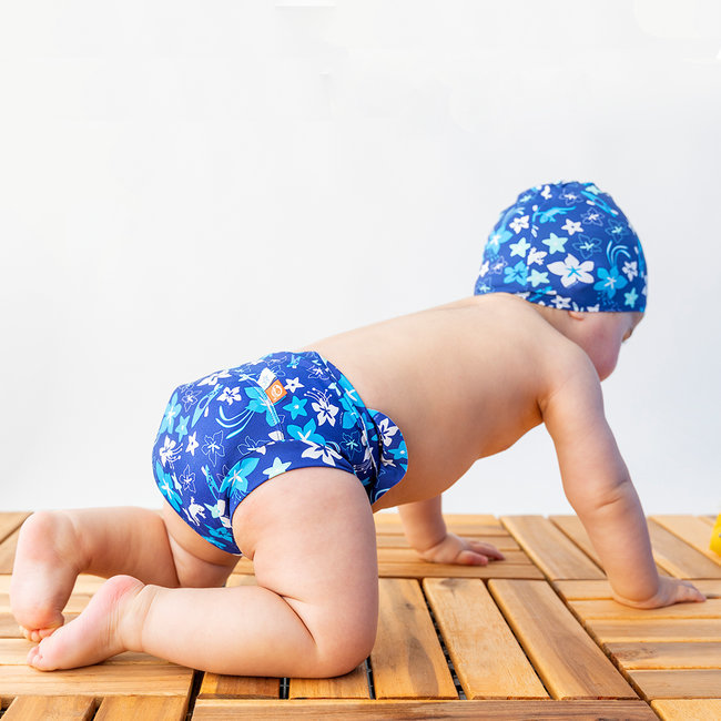 baby swimsuit with swim cap