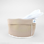 Little pouch and net for cleansing pads Beige