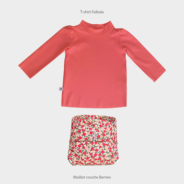 Falbala Shirt and Berries Swimsuit Set
